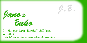 janos buko business card